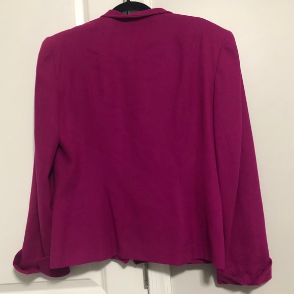 Christian Dior Purple Wool Vintage Blazer Jacket - Picture 2 of 4